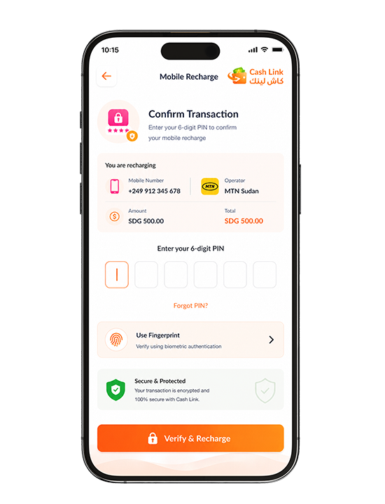 Confirm Transaction by using PIN / Biometric