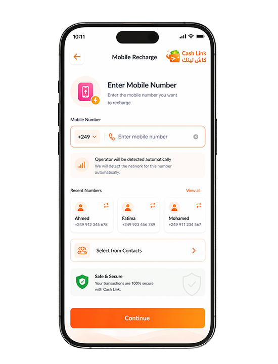 Enter mobile number to recharge
