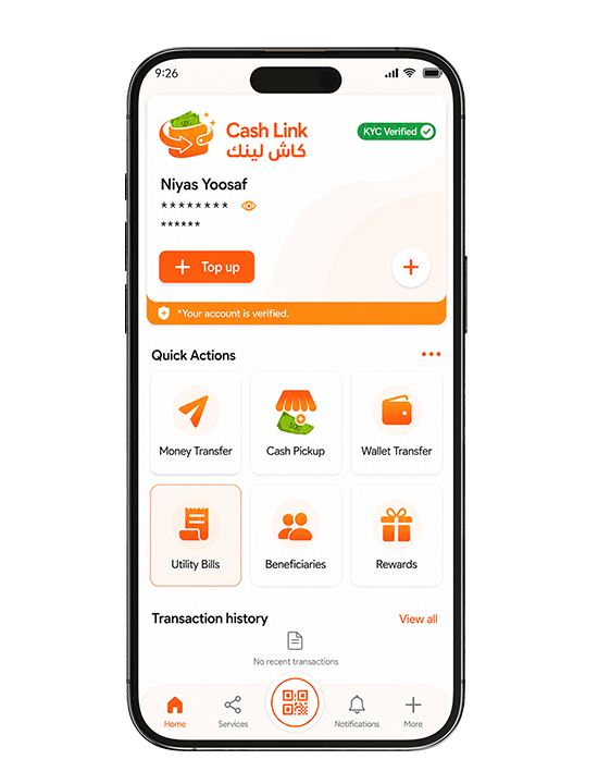 Tap on "Utility Bills" for your bill payments